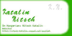 katalin nitsch business card